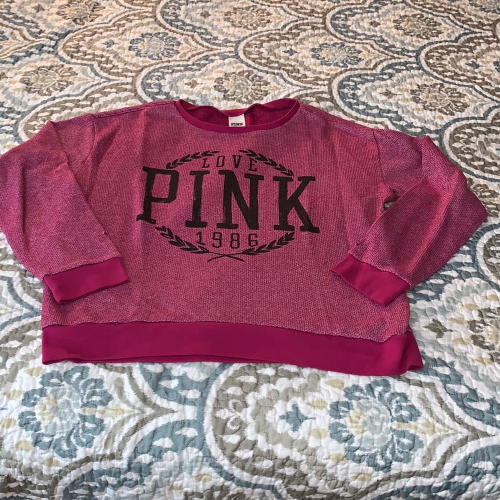 VS PINK - logo crewneck sweater (M)